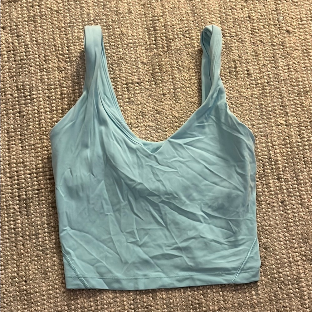 Lululemon Athletica Green Fitted Sleeveless Crop Top